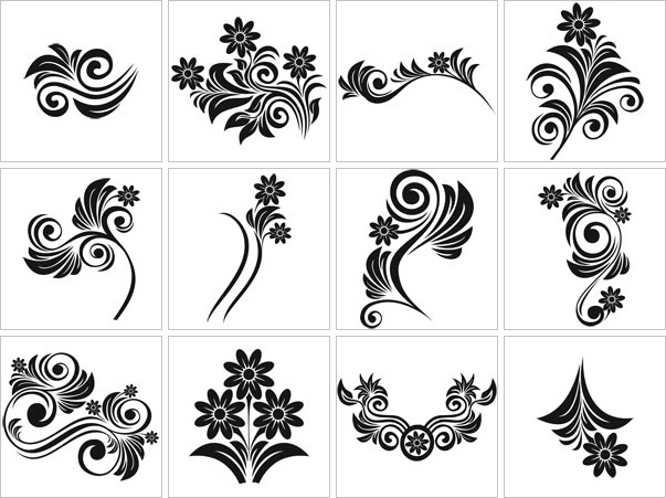 A new Photoshop Brushes set is available Ornaments